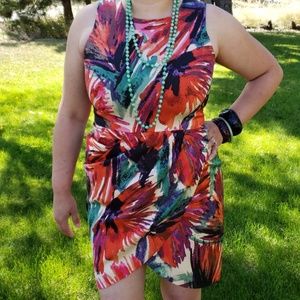 Colorful Ann Taylor 8P Architec Tulip Dress